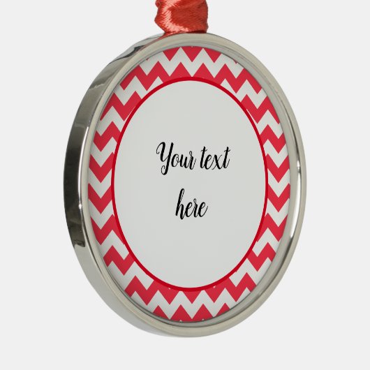 Cherry Red Zickzack Zigzag Ornament Aus Metall (Rechts)