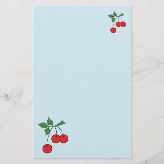 Cherry Retro Art Red Cherries Grafik Briefpapier (Vorderseite)