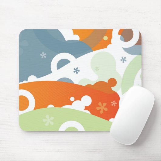 Cherry Retro Modern Abstrakte Funky Mousepad (Mit Mouse)