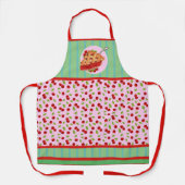 Cherry Retro Pink Schürze (Vorderseite)