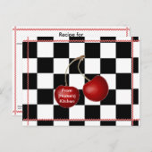 Cherry Retro Rezeptionskarten Postkarte (Vorne/Hinten)