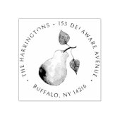 Cherry Return Address Round Hand-Illustrated Gummistempel (Prägung)