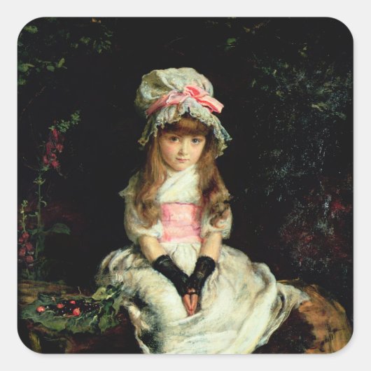 Cherry Ripe, 1879 Quadratischer Aufkleber (Vorderseite)