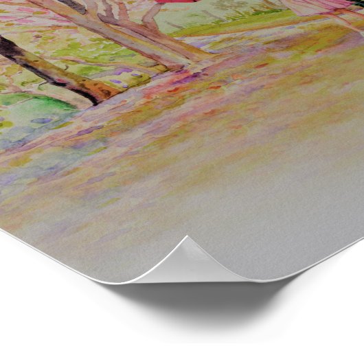 Cherry Roadside Painting Poster (Ecke)