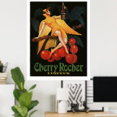Cherry Rocher Liquor 1922 (Vintage französische An Poster (Heimbüro)