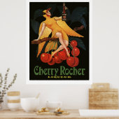 Cherry Rocher Liquor 1922 (Vintage französische An Poster (Küche)