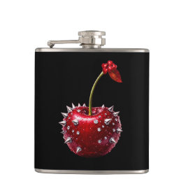 Cherry Rock Style Stainless Steel Flask Flachmann