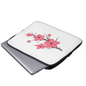 Cherry rosa Blume Muster ! Laptopschutzhülle (Vorne Knopf)