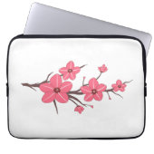 Cherry rosa Blume Muster ! Laptopschutzhülle (Vorderseite)
