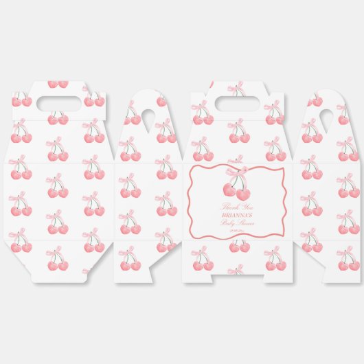 Cherry rosa Coquette Babydusche bevorzugt nach Maß Geschenkschachtel (Ungeklappt)