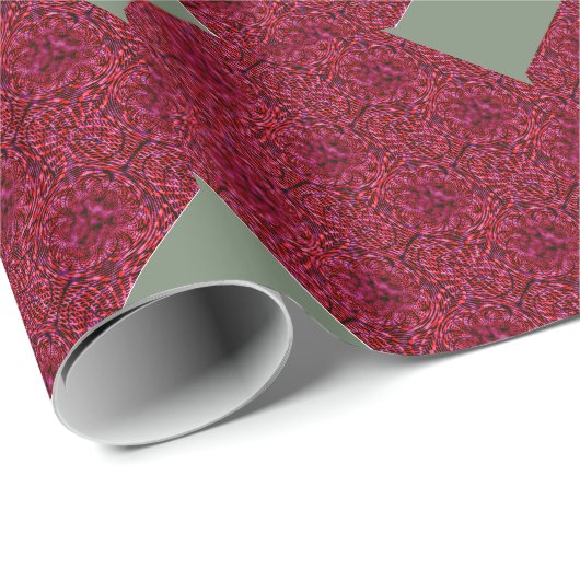 Cherry Rot und Grau Geschenkpapier (Rolleneckpunkt)