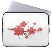 Cherry rote Blume Muster ! Laptopschutzhülle (Vorderseite)