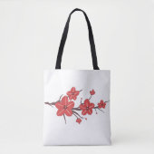 Cherry rote Blume Muster ! Tasche (Vorderseite)