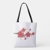 Cherry rote Blume Muster ! Tasche (Rückseite)