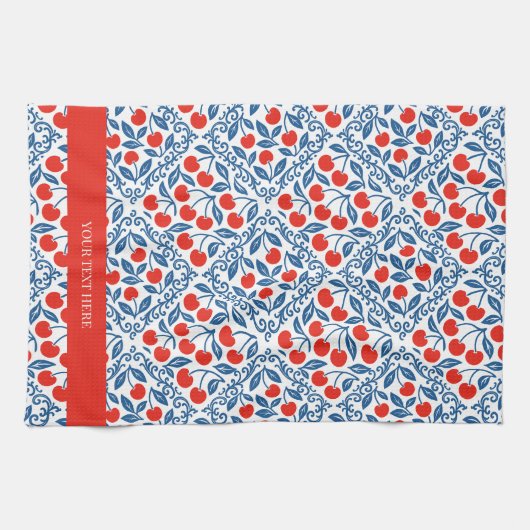 Cherry Rustic Farmhouse French Country Geschirrtuch (Horizontal)