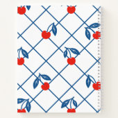 Cherry Rustic Farmhouse Windowpane Recipe Notizblock (Rückseite)