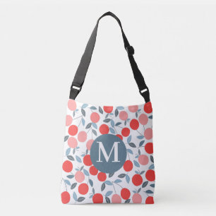 Cherry-Saison moderne zufällige Muster Monogramm-T Tragetaschen Mit Langen Trägern