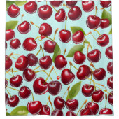 Cherry Seamless Pattern Duschvorhang (Vorderseite)
