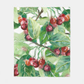 Cherry Seamless Pattern Fleecedecke (Vorderseite)