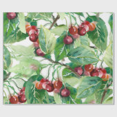 Cherry Seamless Pattern Geschenkpapier (Flach)