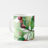 Cherry Seamless Pattern Kaffeetasse (Vorderseite Links)