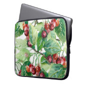 Cherry Seamless Pattern Laptopschutzhülle (Vorderseite Links)
