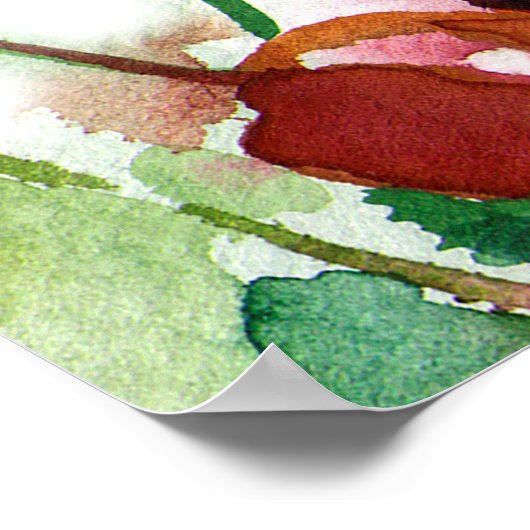 Cherry Seamless Pattern Poster (Ecke)