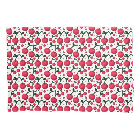 Cherry Seamless Pattern, Red Fruit Pattern, Kissenbezug (Vorderseite)