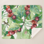 Cherry Seamless Pattern Sherpadecke (Vorderseite (Horizontal))