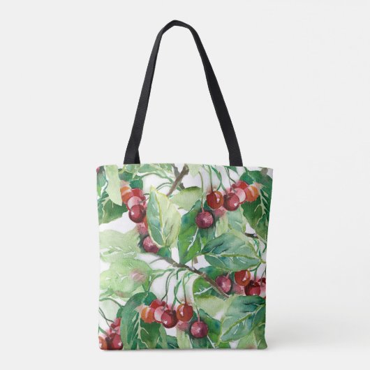 Cherry Seamless Pattern Tasche (Rückseite)