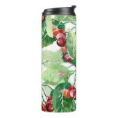 Cherry Seamless Pattern Thermosbecher (Nach links gedreht)