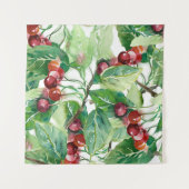 Cherry Seamless Pattern Wandteppich (Vorderseite (Horizontal))