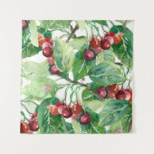 Cherry Seamless Pattern Wandteppich (Vorderseite)