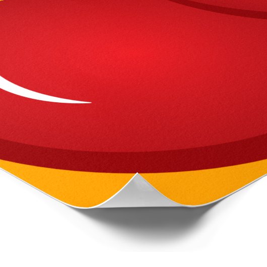 Cherry Simple Red Orange Modern Fruit Illustration Poster (Ecke)