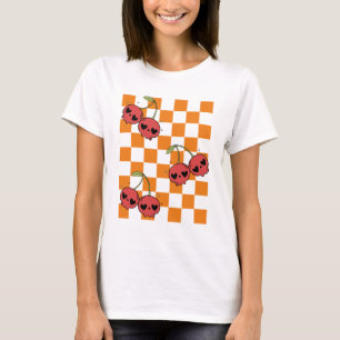 Cherry Skull Checkerboard - süß, aber tödlich T-Shirt