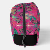 Cherry Skulls, Glitz und heißes Rosa Waschbeutel (Rechts)