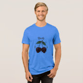 Cherry Skulls – Gothic Fruit Fusion Tri-Blend Shirt (Vorderseite voll)