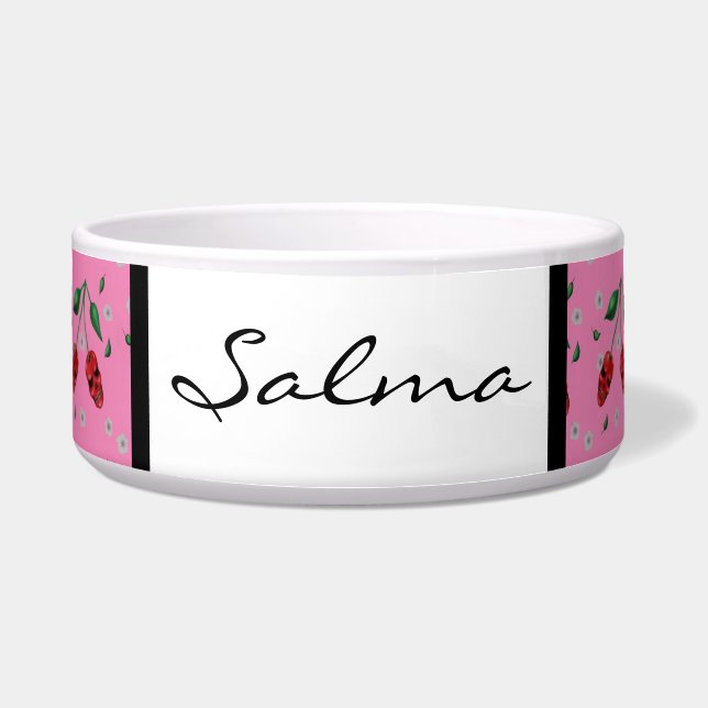 Cherry Skulls personalisiert Napf (Vorderseite)