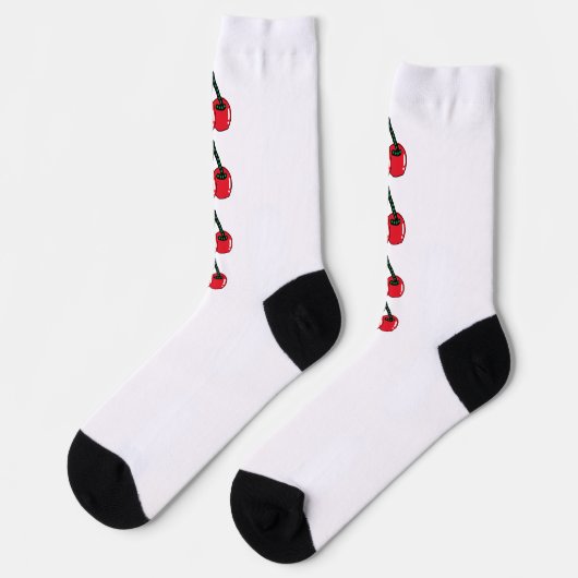 cherry socken (Linkes Detail)