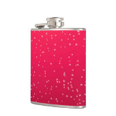 Cherry Soda mit winzigen Bläschen Hintergrundkunst Flachmann (Links)