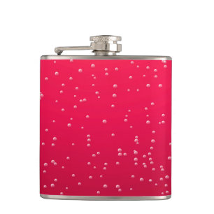 Cherry Soda mit winzigen Bläschen Hintergrundkunst Flachmann