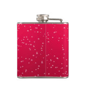 Cherry Soda mit winzigen Bläschen Hintergrundkunst Flachmann (Rückseite)