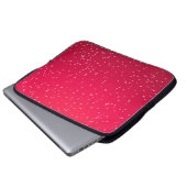Cherry Soda mit winzigen Bläschen Hintergrundkunst Laptopschutzhülle (Vorne Knopf)