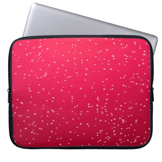 Cherry Soda mit winzigen Bläschen Hintergrundkunst Laptopschutzhülle (Vorderseite)
