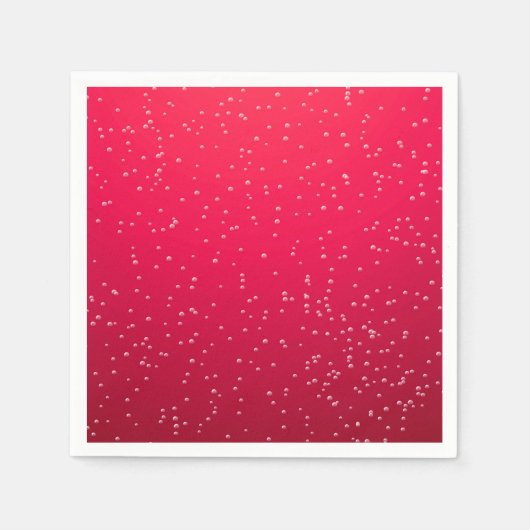 Cherry Soda mit winzigen Bläschen Hintergrundkunst Serviette (Vorderseite)