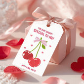 Cherry Special Valentine Gift Tag with Hearts Geschenkanhänger