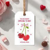 Cherry Special Valentine Gift Tag with Hearts Geschenkanhänger