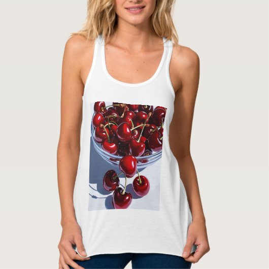 Cherry Spirit - frischer, lustiger und weiblicher Tank Top (Vorderseite)