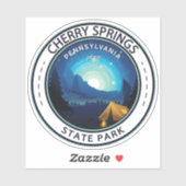 Cherry Springs Staat Park Pennsylvania Abzeichen Aufkleber (Blatt)
