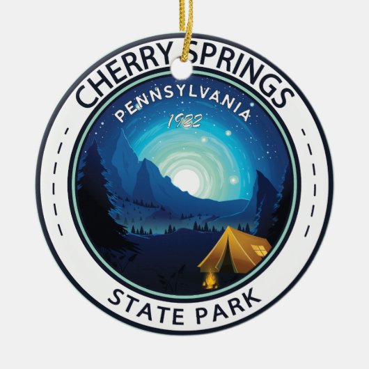 Cherry Springs Staat Park Pennsylvania Abzeichen Keramik Ornament (Vorne)